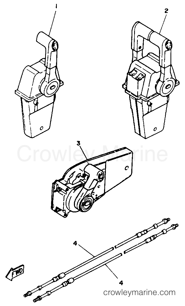Yamaha Motors INTERMEDIATE - REMOTE CONTROL CABLES