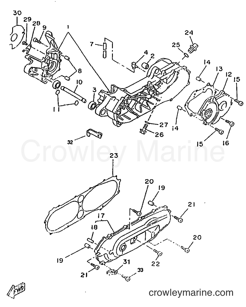 1998 Scooter CW50RSX - CW50RSX (4YC3) [999] - CRANKCASE