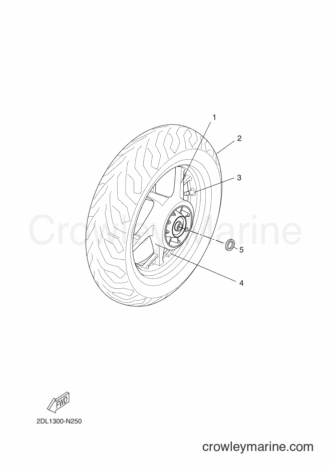 2016 Scooter YP250R - YP250R (2DL8) [030] - REAR WHEEL