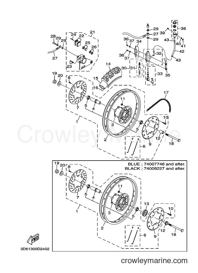 2005 Dirt Bike XT125R - XT125R (3D61) [010] - REAR WHEEL & BRAKE SYSTEM