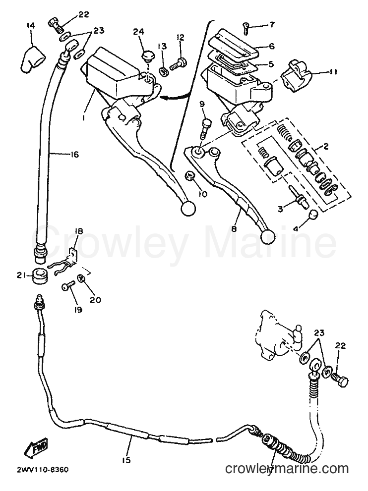 1990 Cruiser XVZ13TD - XVZ13TD (3JT2) [999] - FRONT MASTER CYLINDER 2