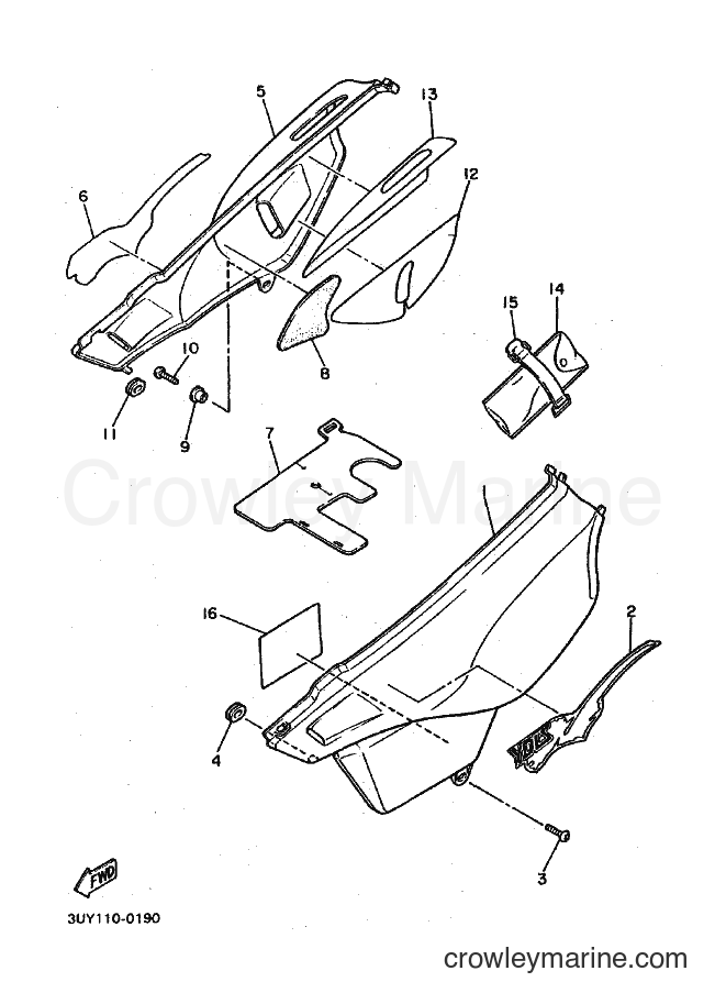 1990 Dirt Bike XT600E - XT600E (3UY1) [010] - SIDE COVER