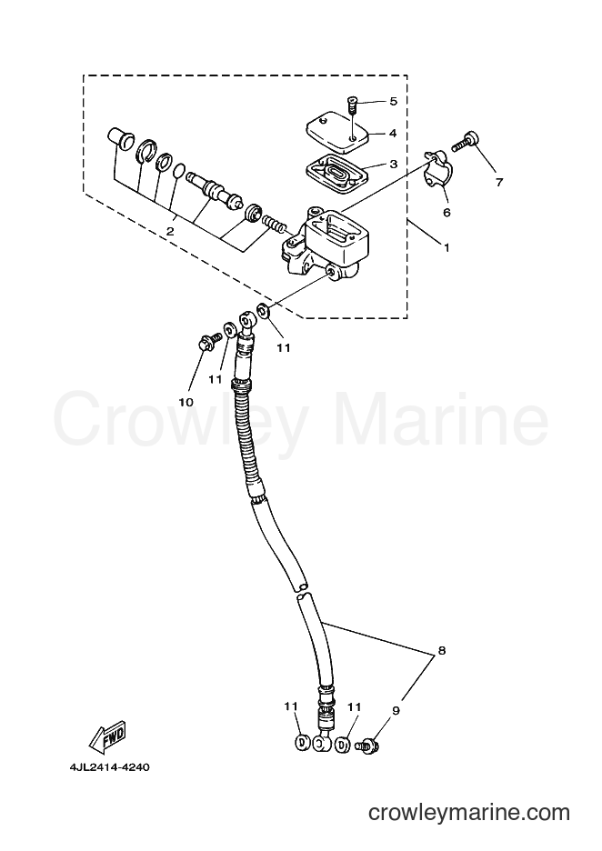 1995 Scooter YA50Z - YA50Z (4SC1) [999] - FRONT MASTER CYLINDER