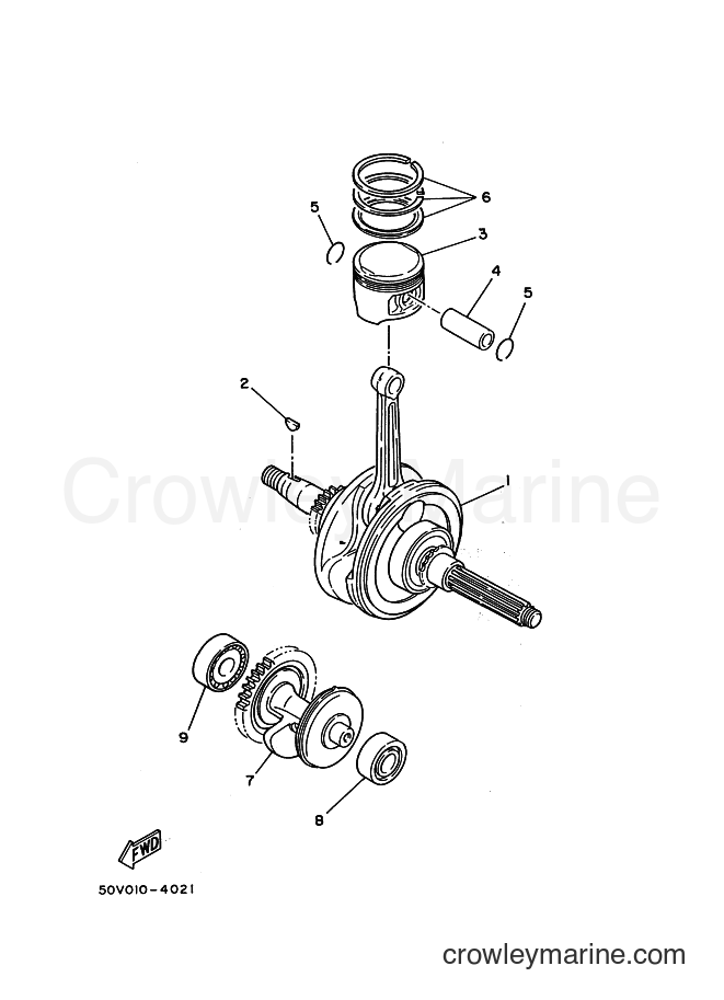 1993 Scooter XC125 - XC125 (3TE5) [999] - CRANKSHAFT & PISTON