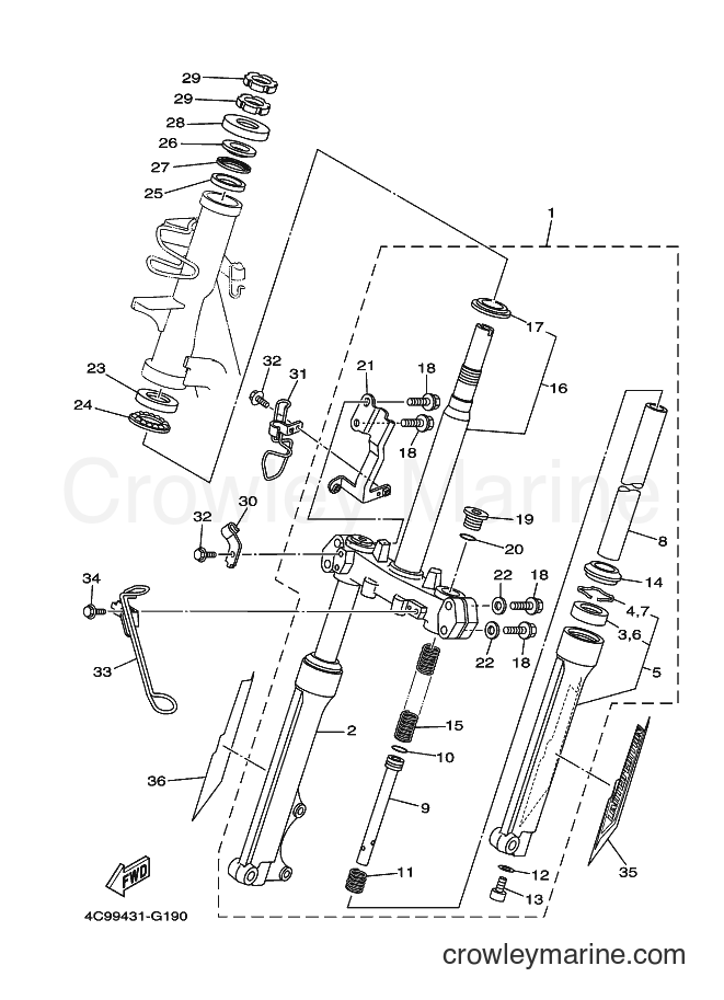 Yamaha Motors AL115S (4C99) [010] - STEERING