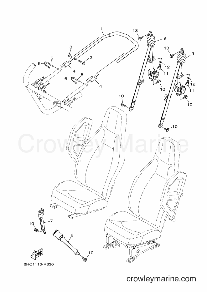 2017 ATV YXZ1000E - YXZ1000E (2HCB) [010] - SEAT 2