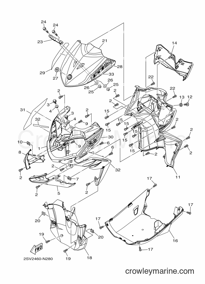 2014 Scooter AL125FX - AL125FX (2SV2) [010] - LEG SHIELD