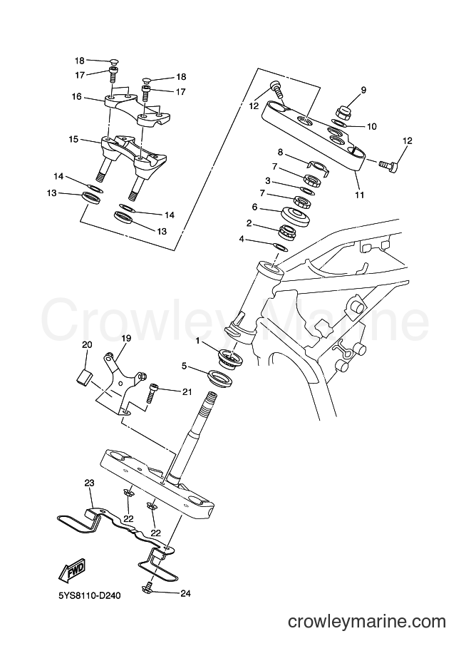 Yamaha Motors XVS1100AT (5YSE) [010] - STEERING