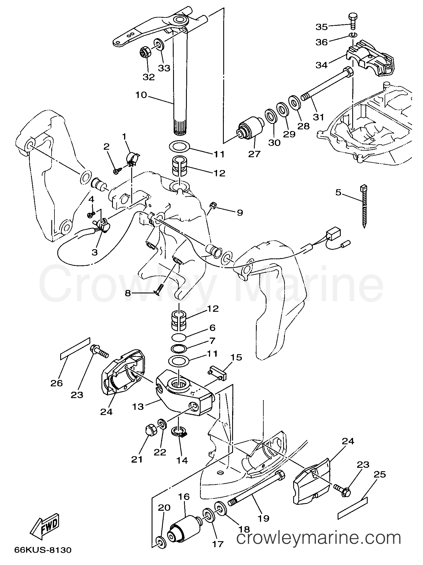 Yamaha Motors V225TLRW - BRACKET 2