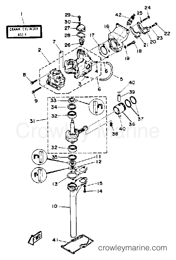 Yamaha Motors 3MLHR - CRANKCASE CYLINDER