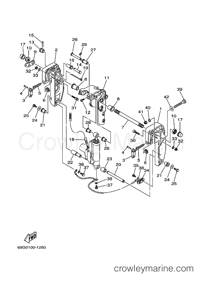 Yamaha Motors FT8D (69G1) [090] - BRACKET 2