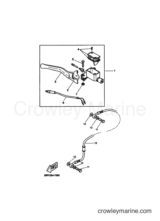1997 Scooter YQ50 - YQ50 (5DR2) [010] - FRONT MASTER CYLINDER