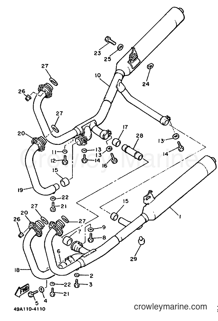1990 Sport Bike FJ600 - FJ600 (3RC2) [010] - EXHAUST