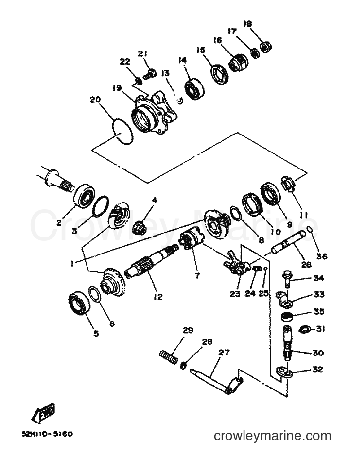 1984 ATV YFM200 - YFM200 (52H) [999] - MIDDLE DRIVE GEAR