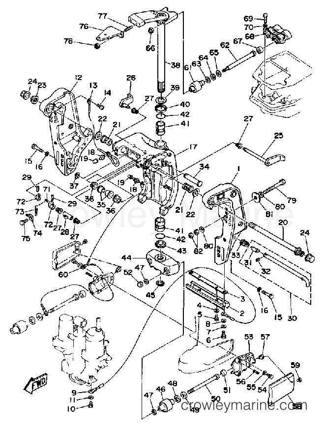 Yamaha Motors 90TJRQ - BRACKET 1