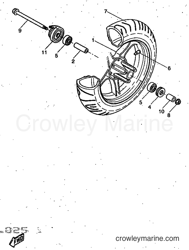 1997 Scooter YQ50 - YQ50 (5DP1) [999] - FRONT WHEEL