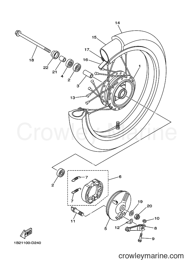 2007 Dirt Bike TT-R125E - TT-R125E (1B2K) [030] - FRONT WHEEL
