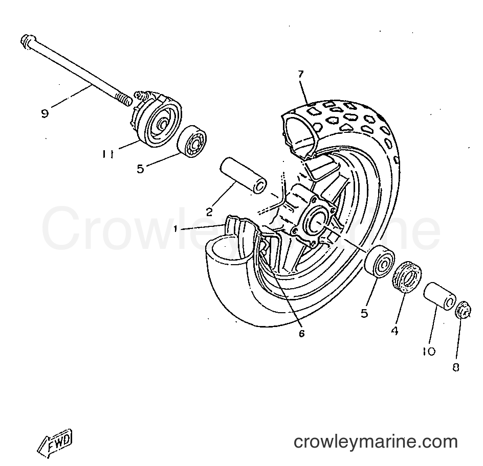1998 Scooter CW50RSX - CW50RSX (4YD2) [999] - FRONT WHEEL
