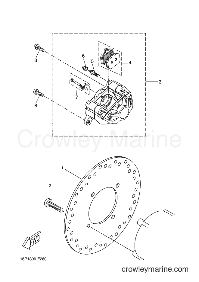 2010 Scooter VP125 - VP125 (16P5) [040] - REAR BRAKE CALIPER
