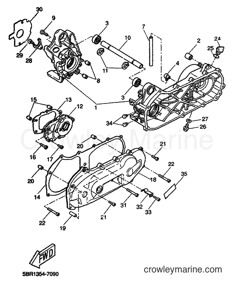 1999 Scooter YQ50 - YQ50 (5KF1) [010] - CRANKCASE