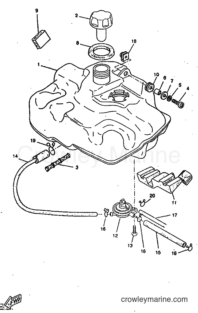 1998 Scooter CW50RS - CW50RS (4TDN) [999] - FUEL TANK