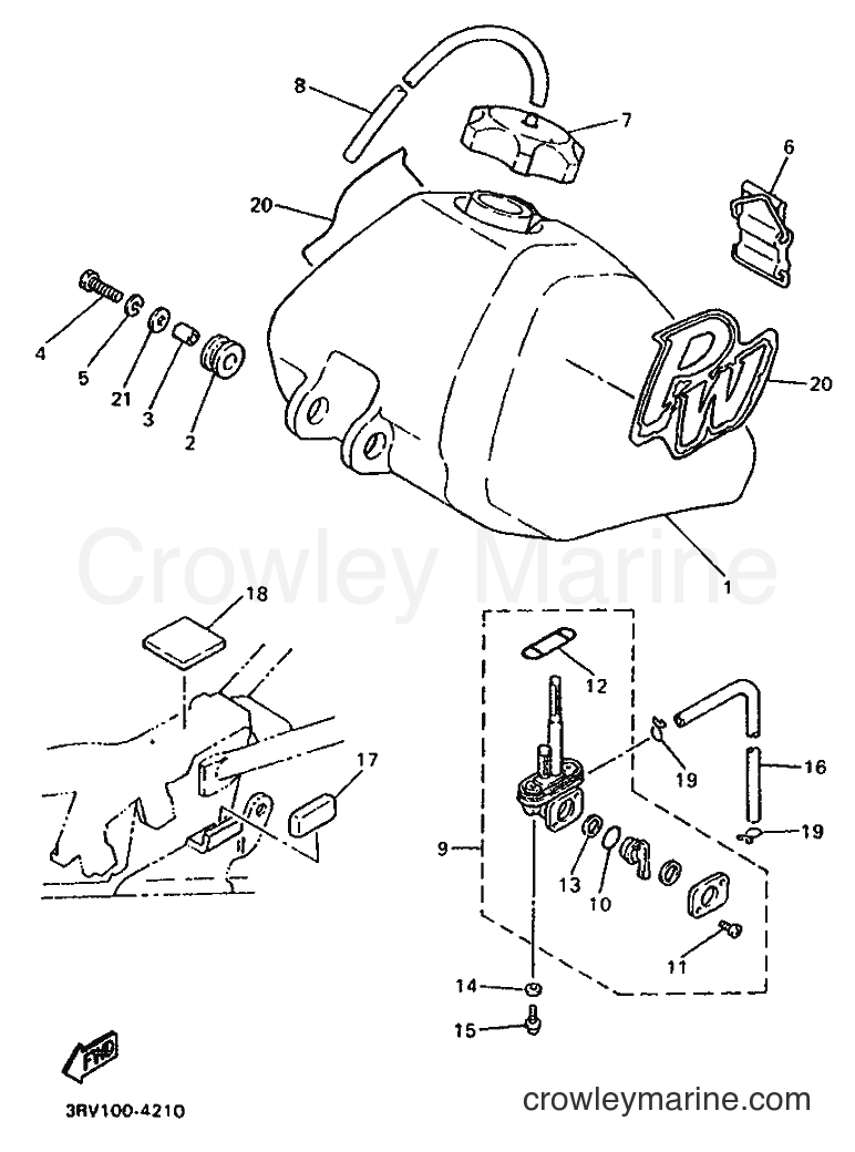 Yamaha Motors PW80 (4BC4) [999] - FUEL TANK