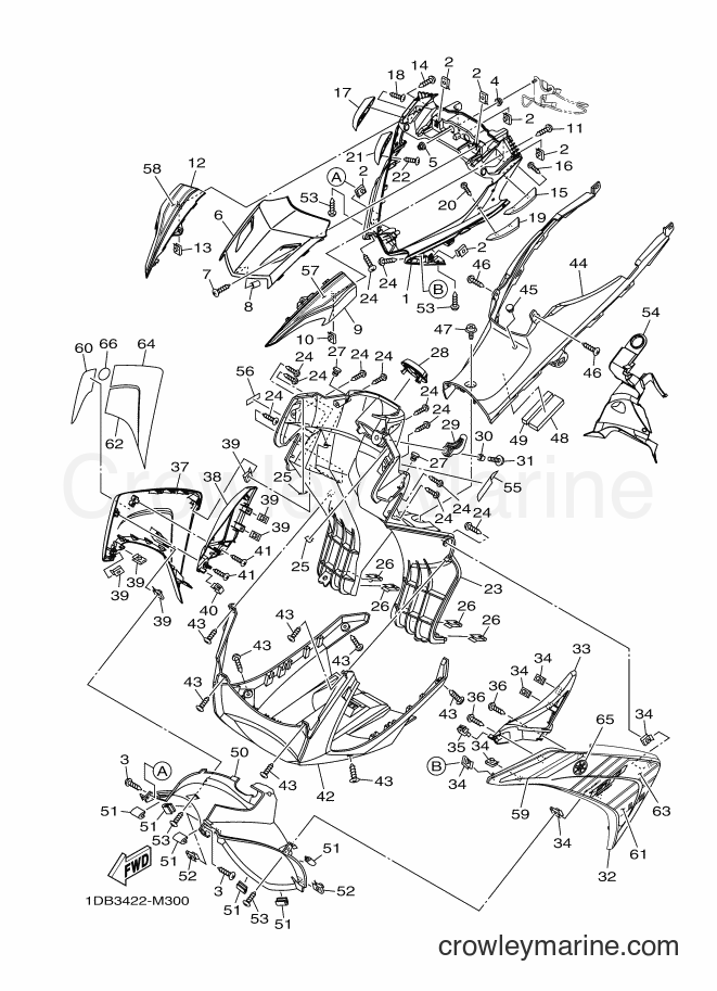 Yamaha Motors AT125FC (1DB5) [010] - LEG SHIELD