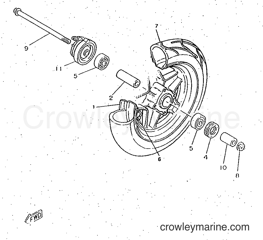 1997 Scooter CW50RS - CW50RS (4TDB) [999] - FRONT WHEEL