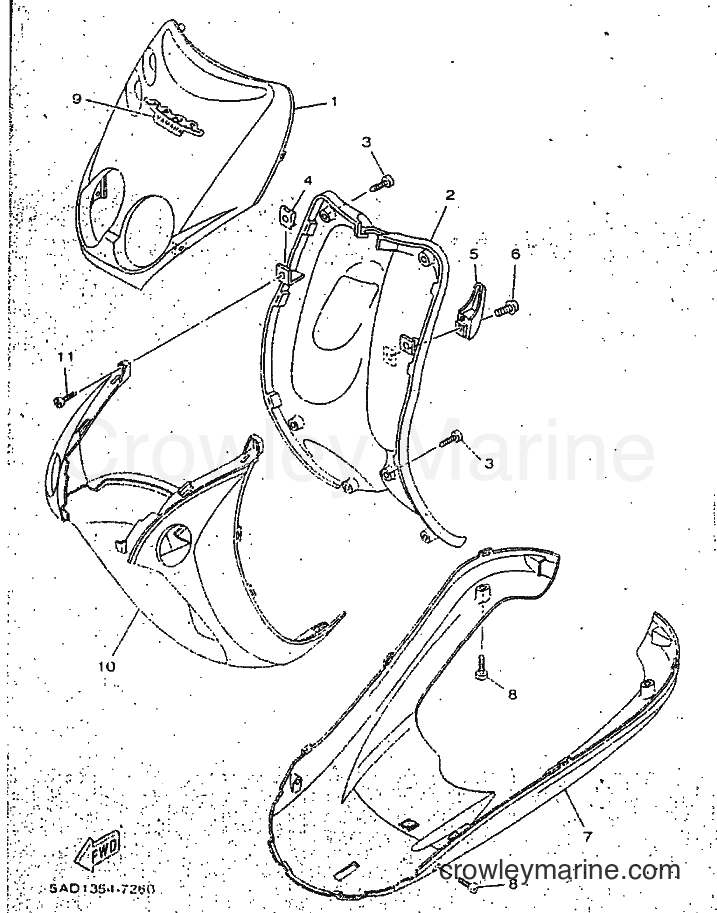 Yamaha Motors YN50 (5AD3) [99A] - LEG SHIELD