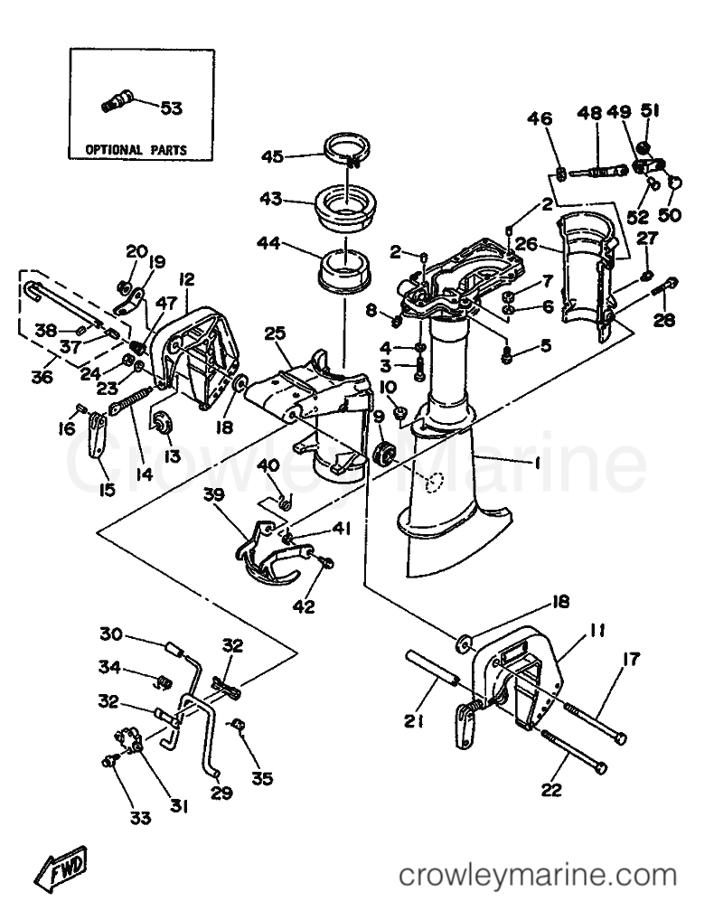 Yamaha Motors 5C (6E3) [999] - UPPER CASING & BRACKET