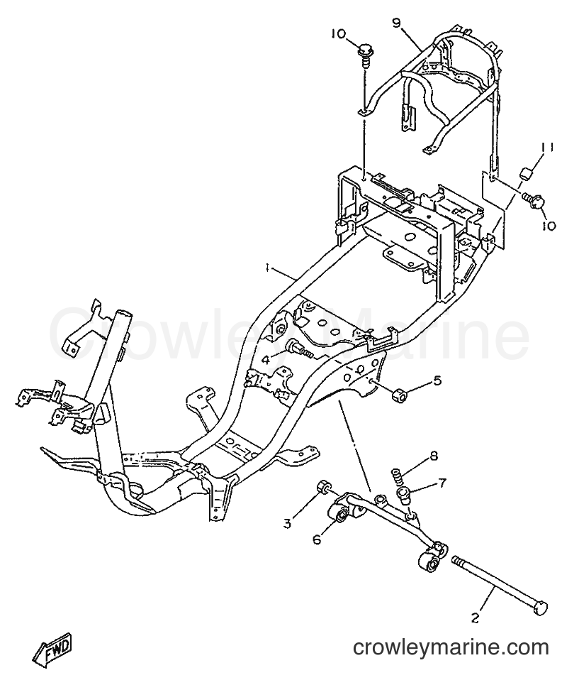 1996 Scooter YA50R - YA50R (4SJ3) [999] - FRAME