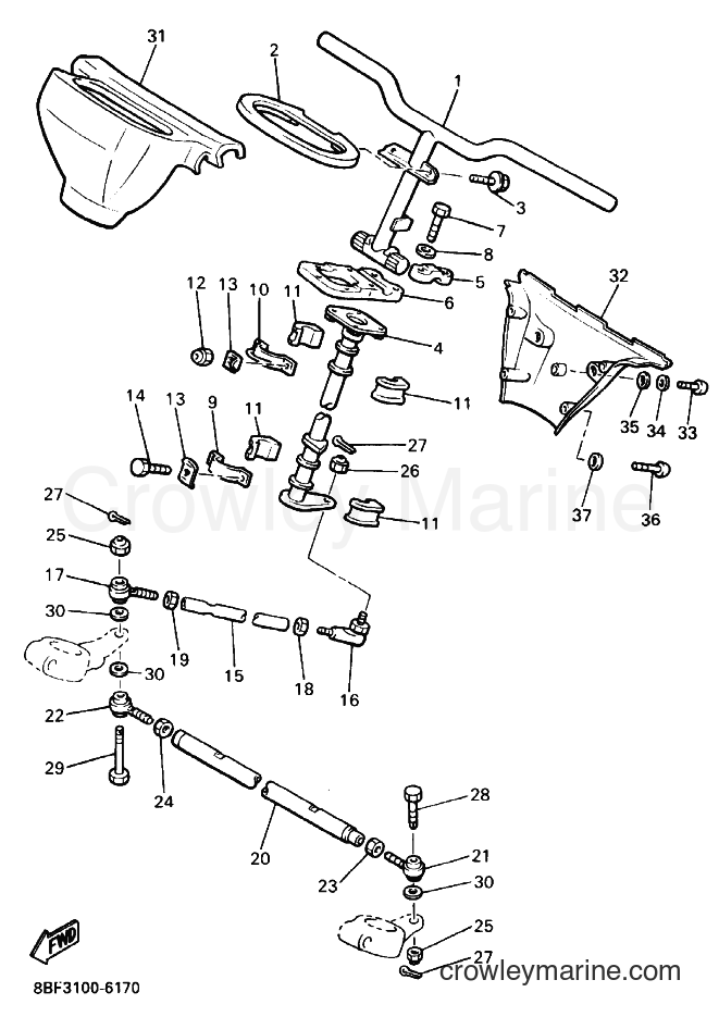Yamaha Motors PZ480 (8BF3) [020] - STEERING
