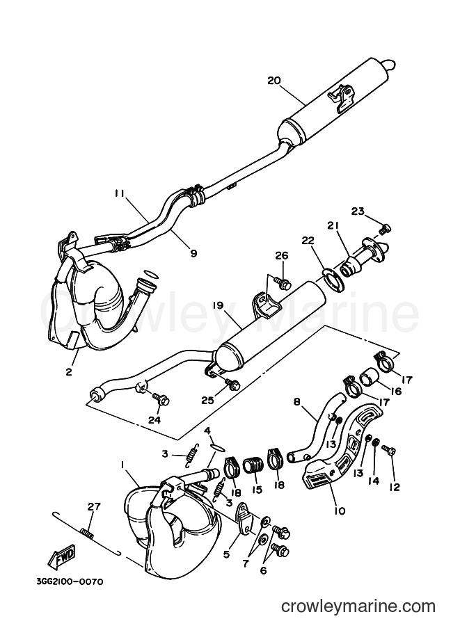 2000 ATV YFZ350 - YFZ350 (5FK9) [010] - EXHAUST