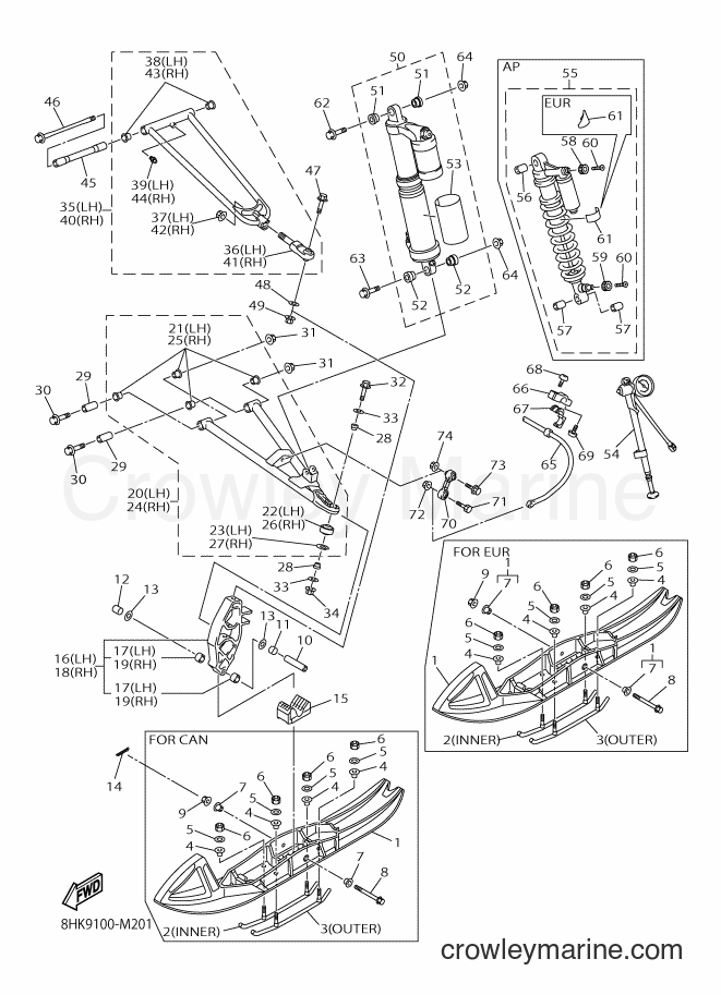 2013 Snowmobile RFX10RSS - RFX10RSS (8HKA) [010] - SKI