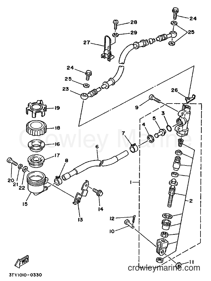 Yamaha Motors TZR125 (3PC2) [999] - REAR MASTER CYLINDER