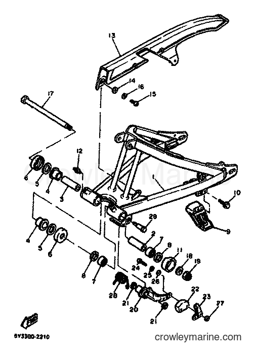 1982 Dirt Bike XT550 - XT550 (5Y3) [999] - REAR ARM
