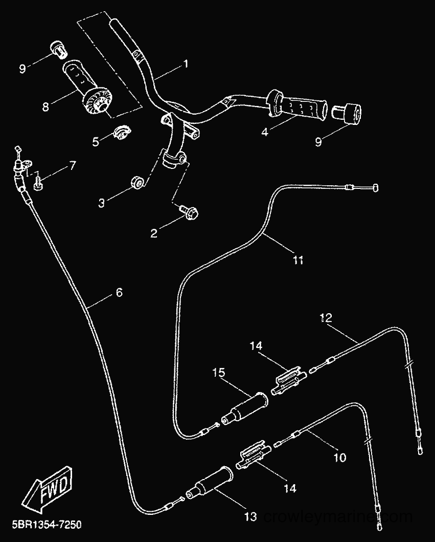 1999 Scooter YQ50L - YQ50L (5KL3) [010] - STEERING HANDLE & CABLE