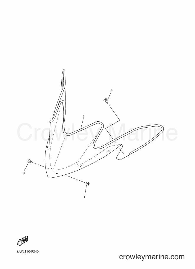 Yamaha Motors SRV10LS (8JY3) [010] - WINDSHIELD