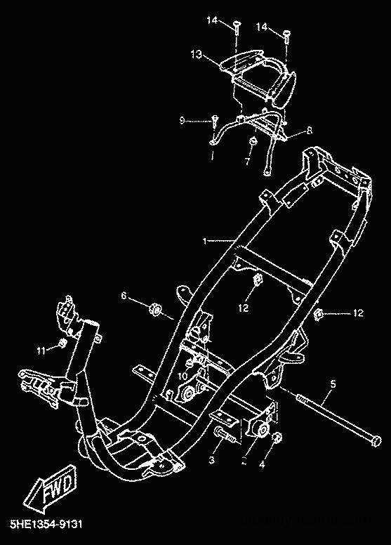 2000 Scooter YQ50L - YQ50L (5HEV) [010] - FRAME