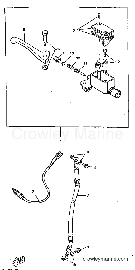 1998 Scooter CW50RSP - CW50RSP (4URG) [010] - FRONT MASTER CYLINDER