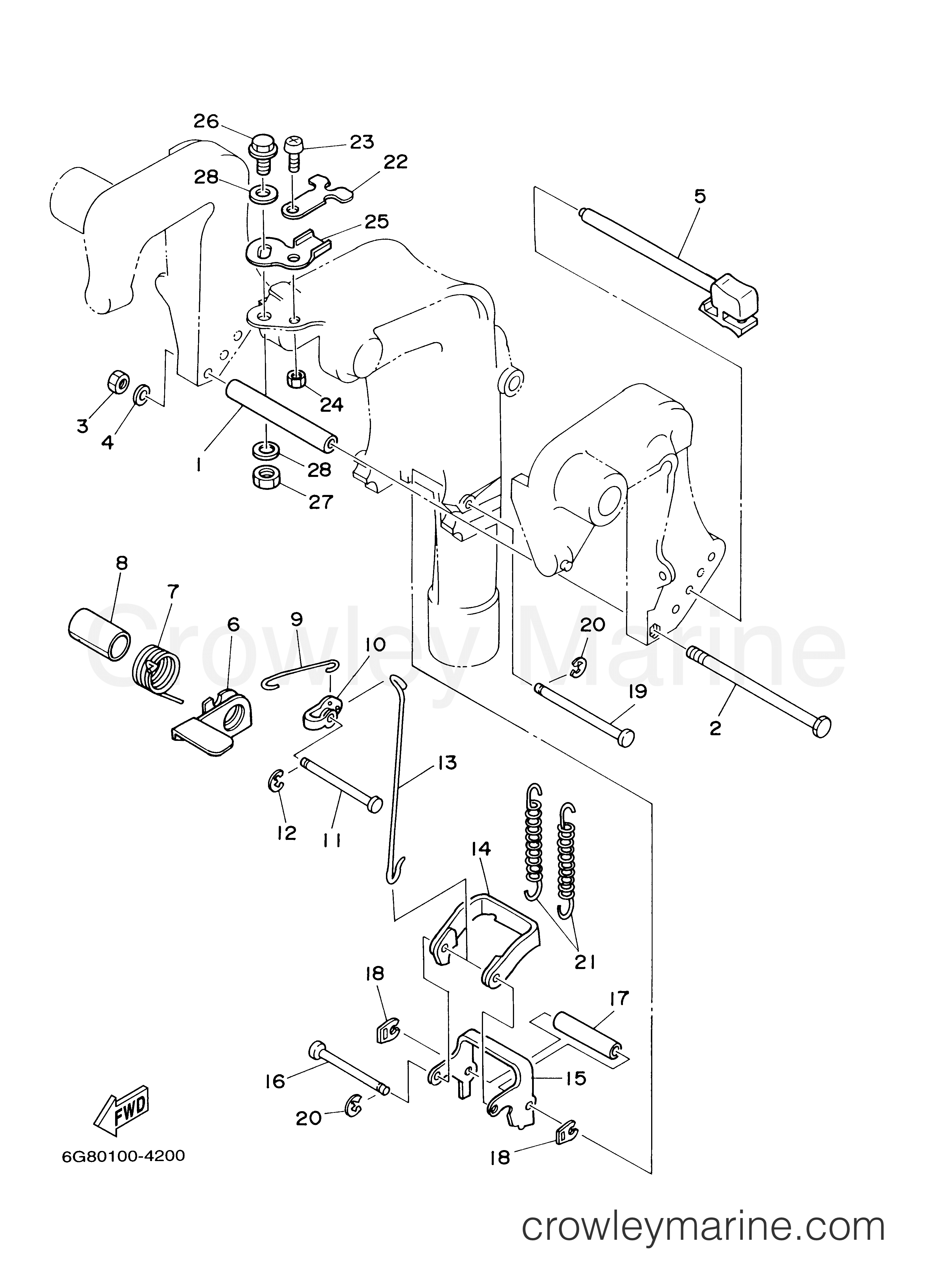 Yamaha Motors T9.9EXH - BRACKET 2