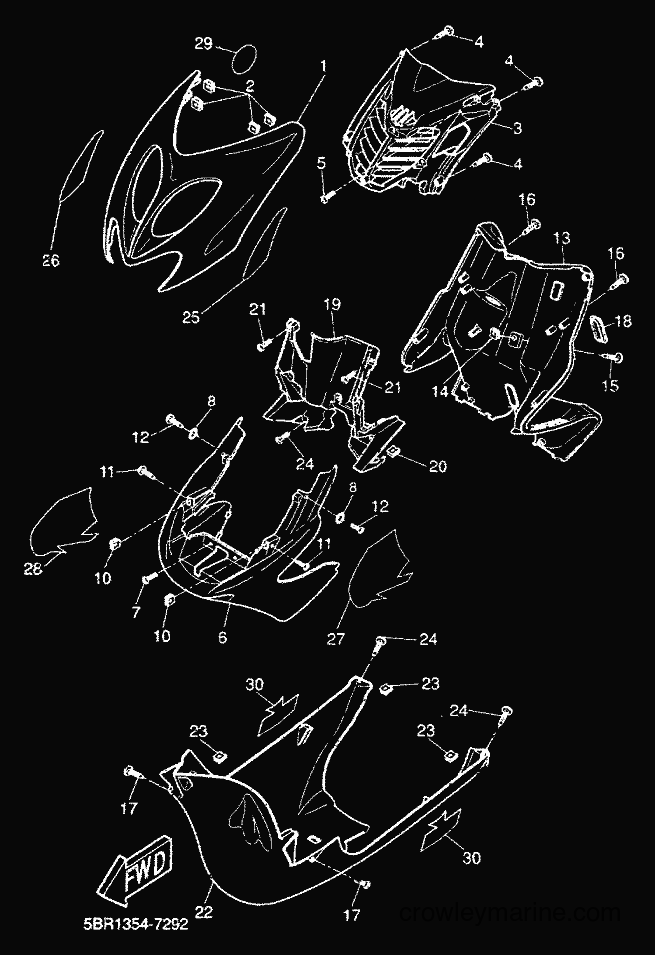 2000 Scooter YQ50 - YQ50 (5HEK) [010] - LEG SHIELD