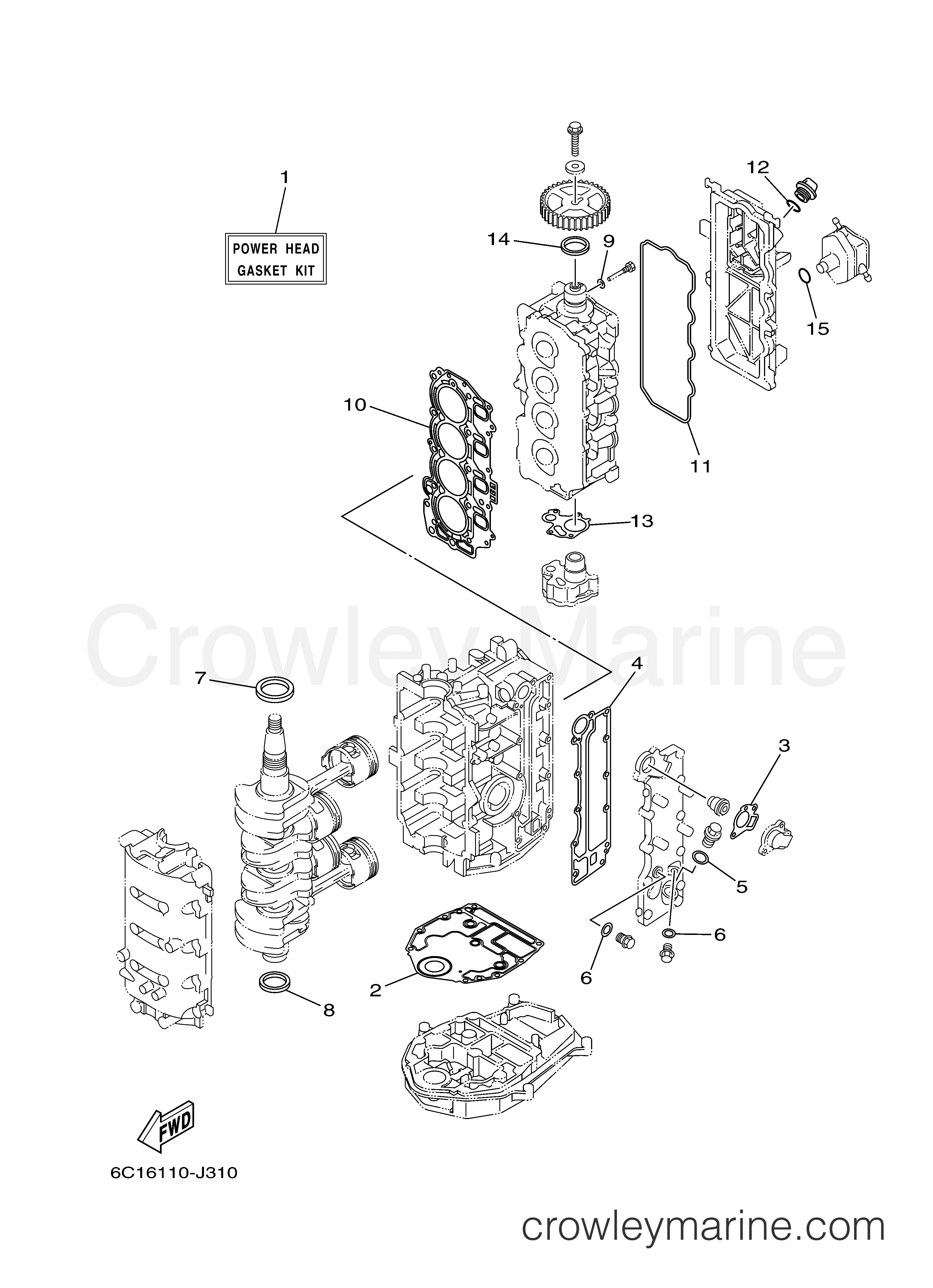 Yamaha Motors F50LA - REPAIR KIT 1