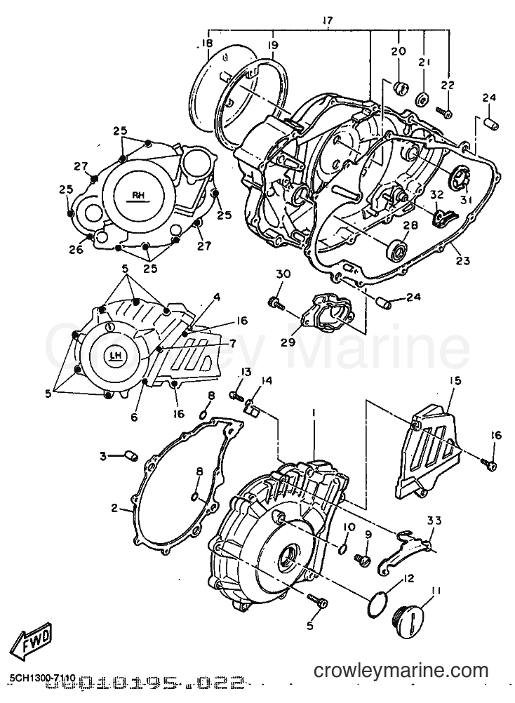 1997 Dirt Bike TT600R - TT600R (5CH1) [040] - CRANKCASE COVER 1