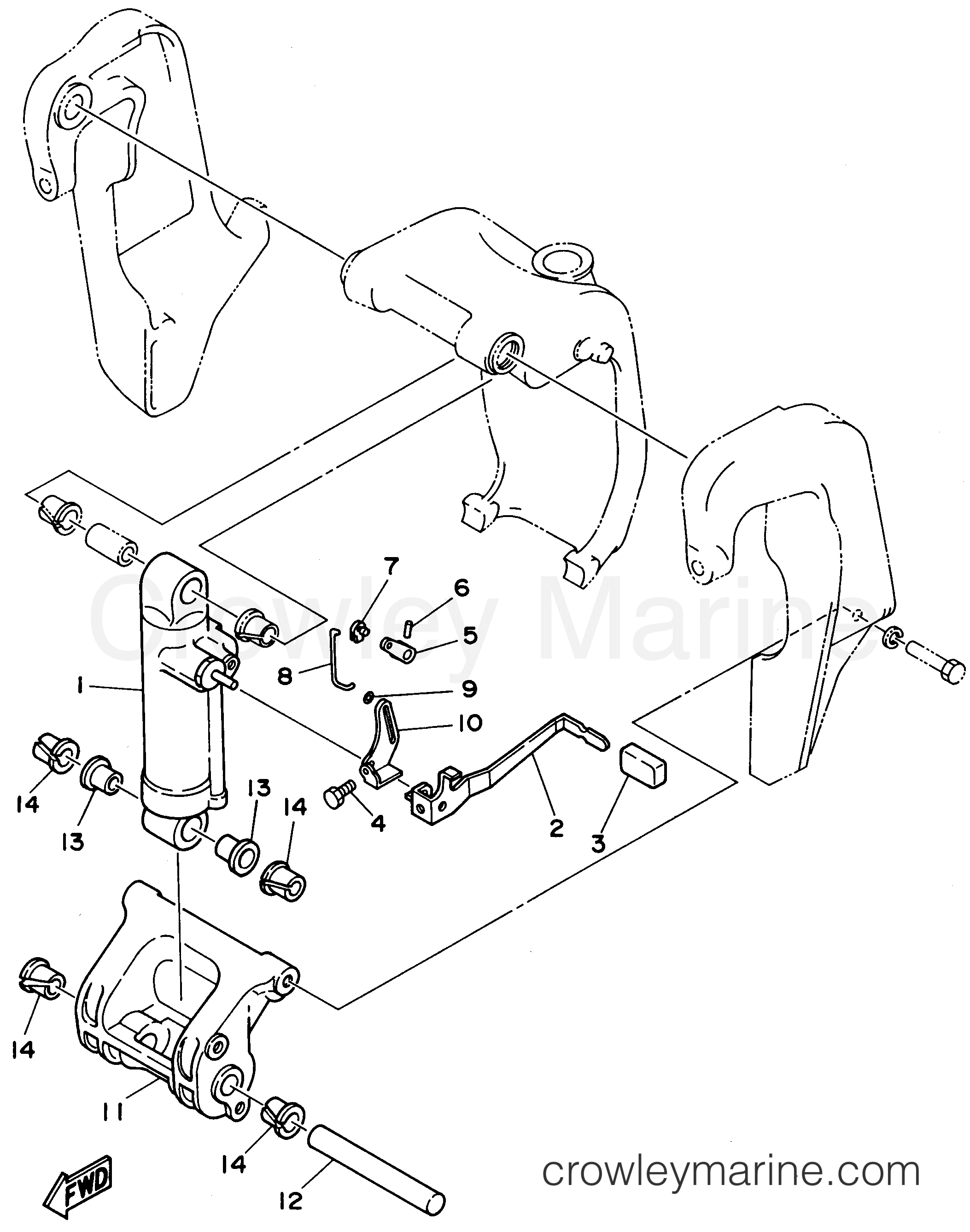 Yamaha Motors E75MLHU - BRACKET 3