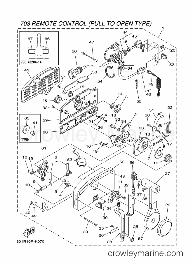 Yamaha Motors RIGGING REMOCON-2011 (601R) [010] - REMOTE CONTROL ASSY 3