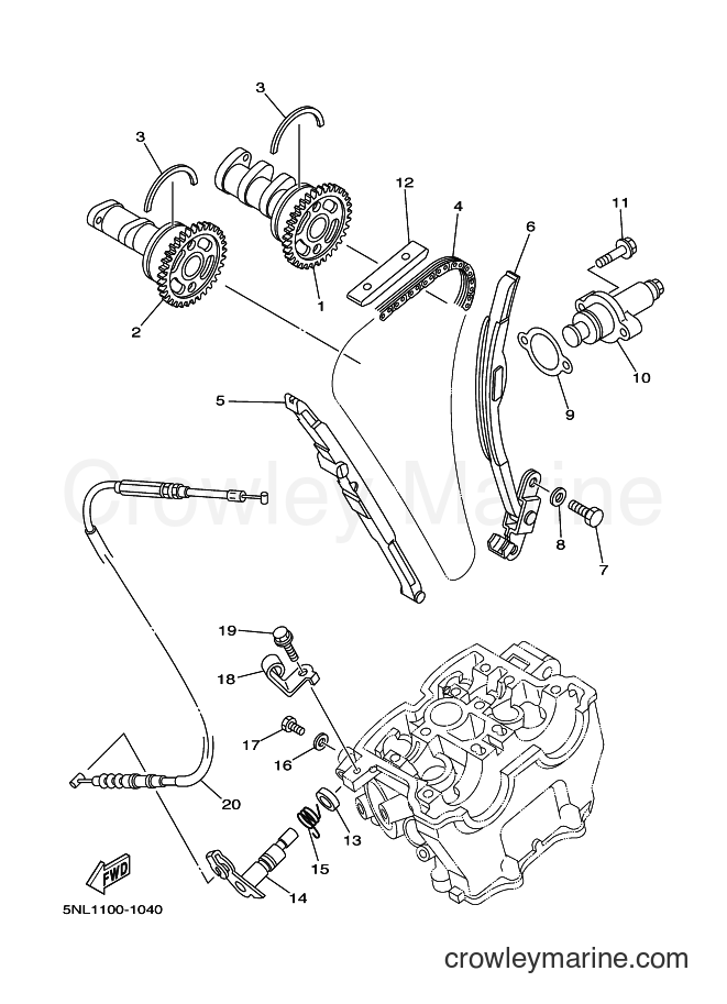 2001 Dirt Bike WR250F - WR250F (5PH2) [070] - CAMSHAFT & CHAIN