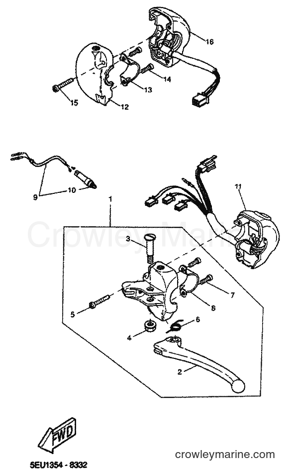 Yamaha Motors YH50 (5JB6) [030] - HANDLE SWITCH & LEVER