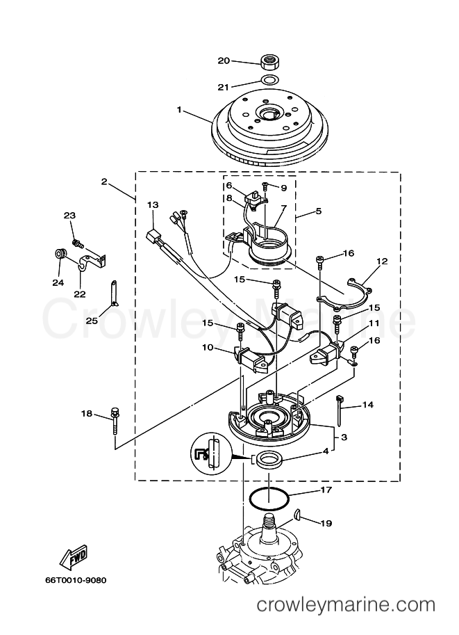 Yamaha Motors (E)40X (66T) [170] - GENERATOR