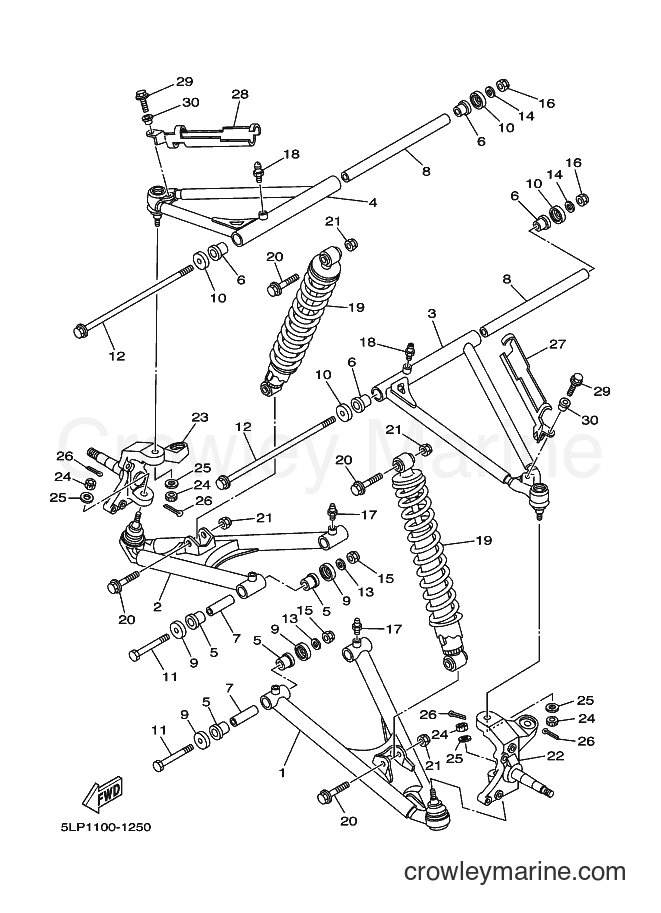 2001 ATV YFM660R - YFM660R (5LP2) [010] - FRONT SUSPENSION & WHEEL